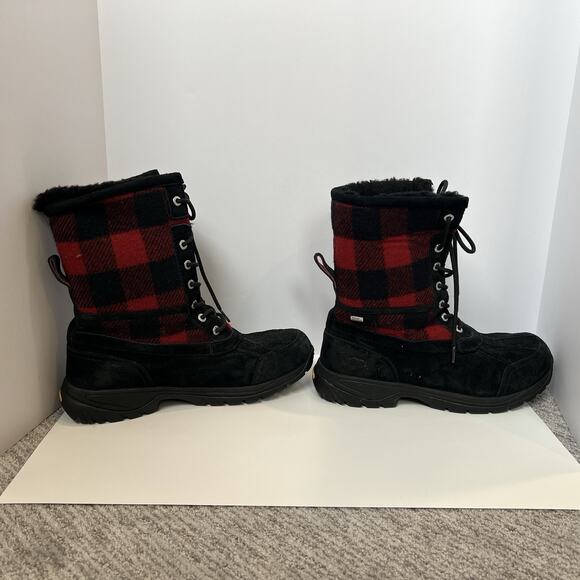 Mens UGG Redwood Butte Vibram All-Weather Winter Boots Buffalo Plaid Size 10 - Picture 5 of 7
